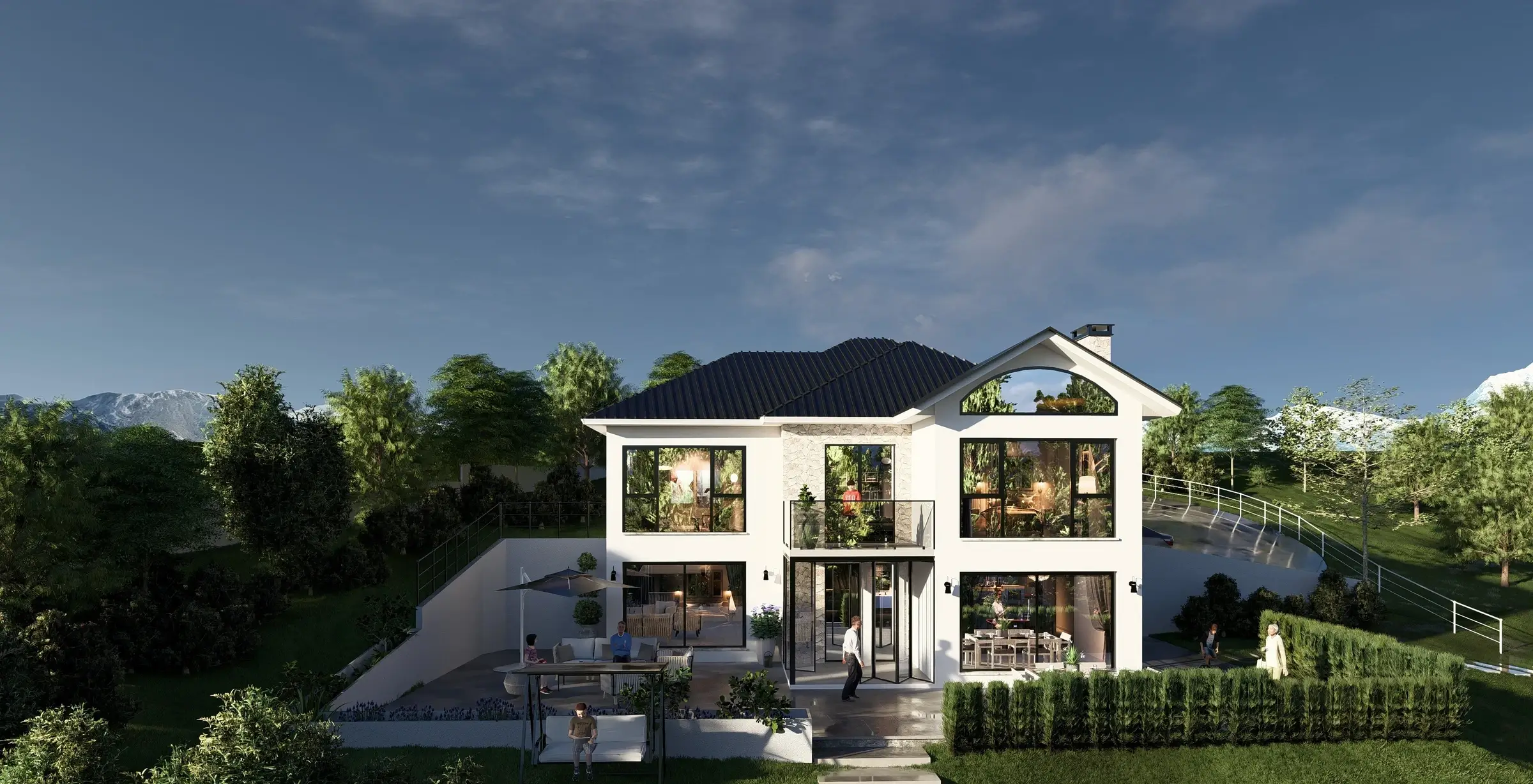 Eğimli Arazide Villa — görsel 1